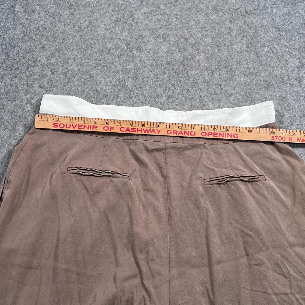 Reformation Mushroom‎ Brown Stevie Wide Leg Trouser Pants Women's Size 20 - Picture 7 of 7